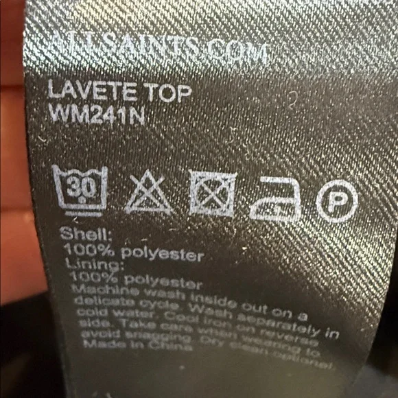 All Saints Women’s Smocked waist top Black Size XS - Picture 8 of 12